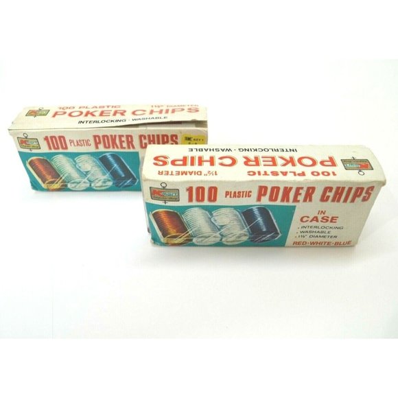 Other Vintage Poker Chip Lot Of 2 Kmart Red White Blue Plastic 112 Hong Kong Poshmark